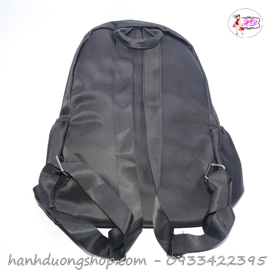 Balo vải dù trơn đi học dành cho nữ họa tiết khinh khí cầu và thỏ trắng Love Rabit dây kéo móc khóa dễ thương BLHS23