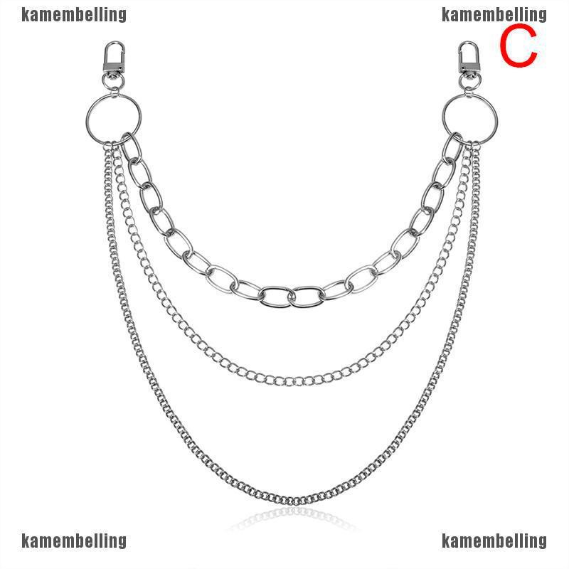 Móc khóa dây thắt lưng dạng ví dài phong cách Rock Punk