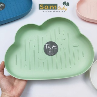 Khay hình mây lúa mạch đựng bát, bánh, trái cây SammBaby