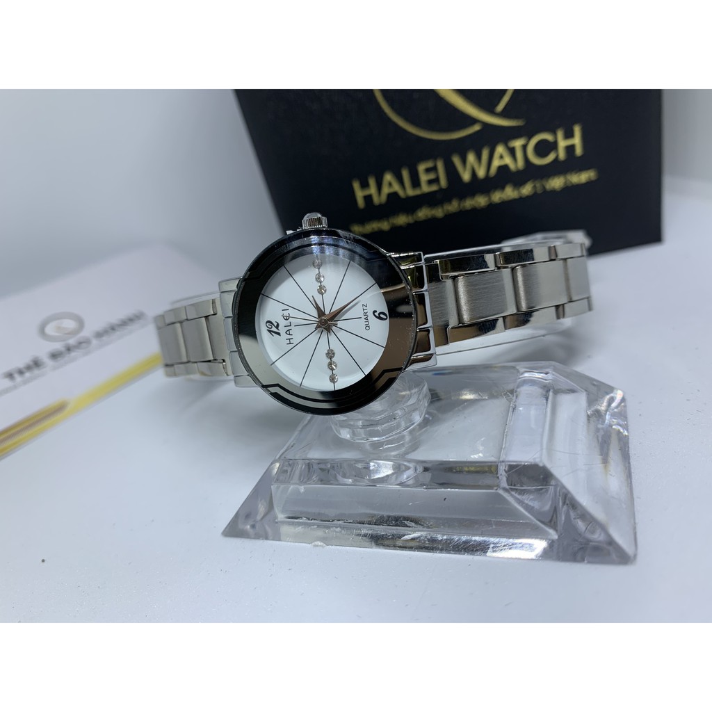 Đồng Hồ Nữ HALEI WATCH Dây trắng mặt trắng, Chống nước chống xước | BigBuy360 - bigbuy360.vn
