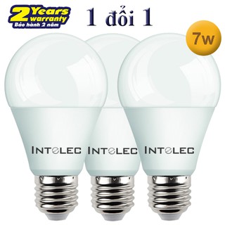 Bộ 3 bóng đèn led búp intelec 7w ánh sáng trung tính
