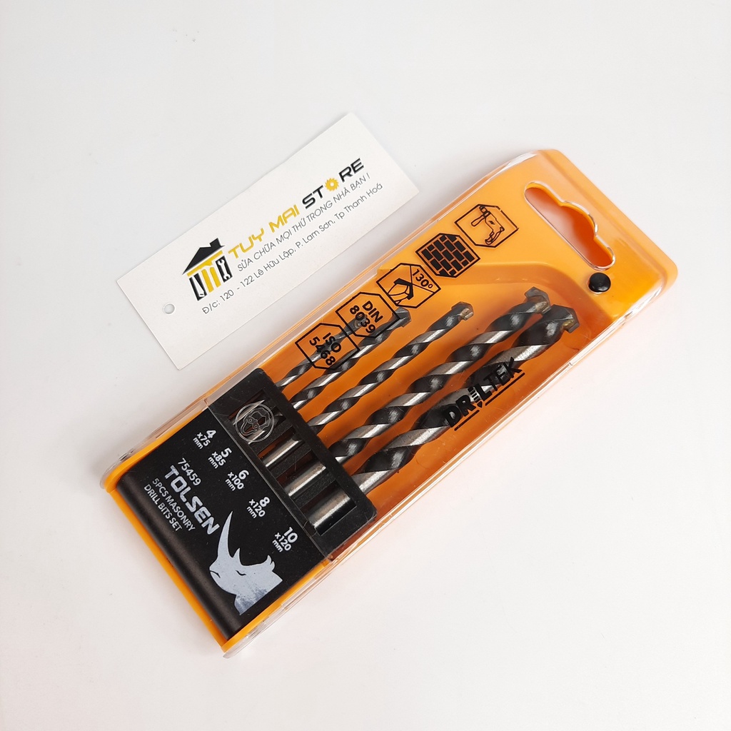 Bộ mũi khoan tường Tolsen 5PCS 75459- TM Store