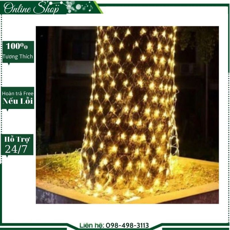 Đèn Led Trang Trí Kiểu Dáng Lưới ( Mắt Cáo ) 1,5x1,4