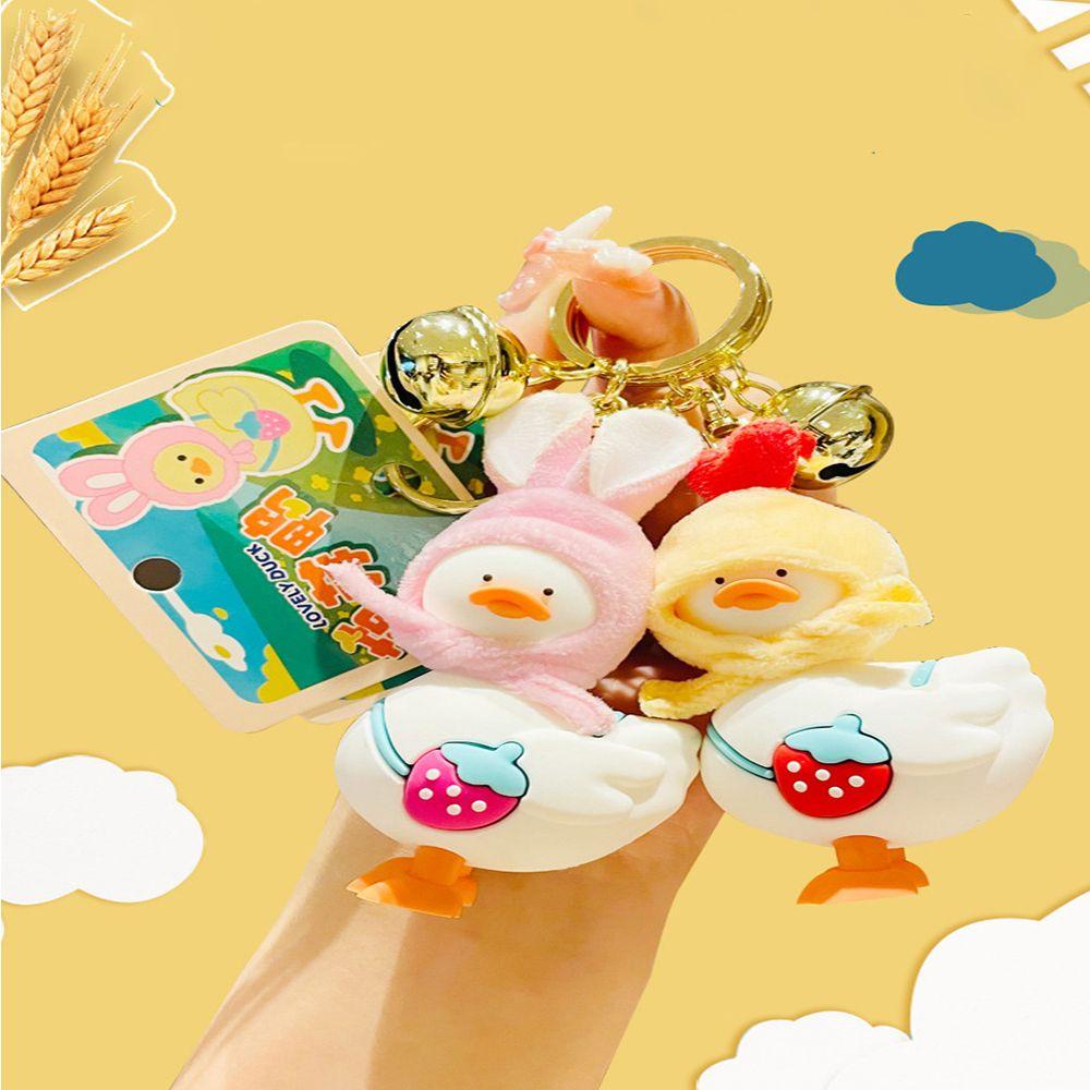 Móc Khóa Hình Vịt Nhồi Bông Dễ Thương