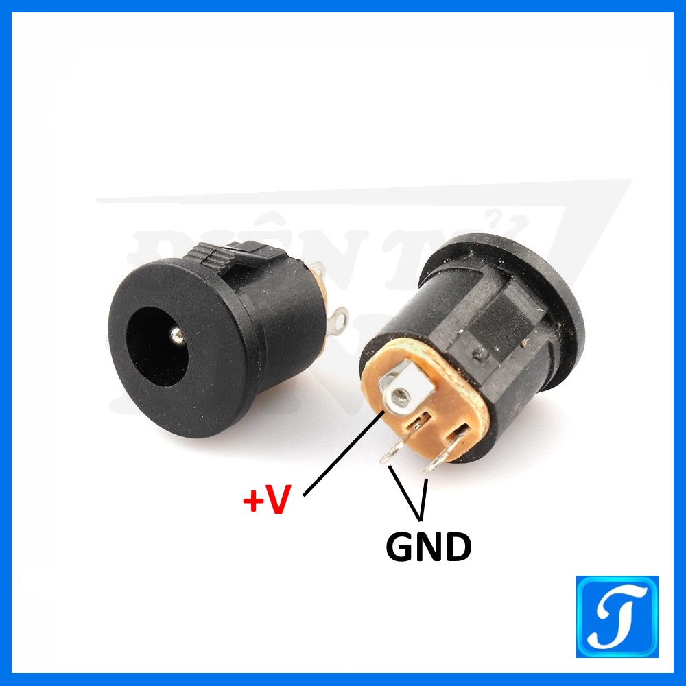 Jack Sạc DC-022 Đầu Nối Nguồn DC Kiểu Chốt Gài / Vặn Ren 5.5x2.1mm