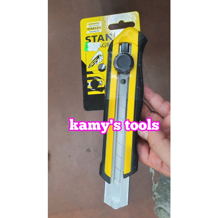 Dao rọc cáp cán nhựa cao su 7 inch 180mm rộng 25mm Stanley model STHT10425-8 và lưỡi dao rọc giấy stanley 25mm 0-11-325