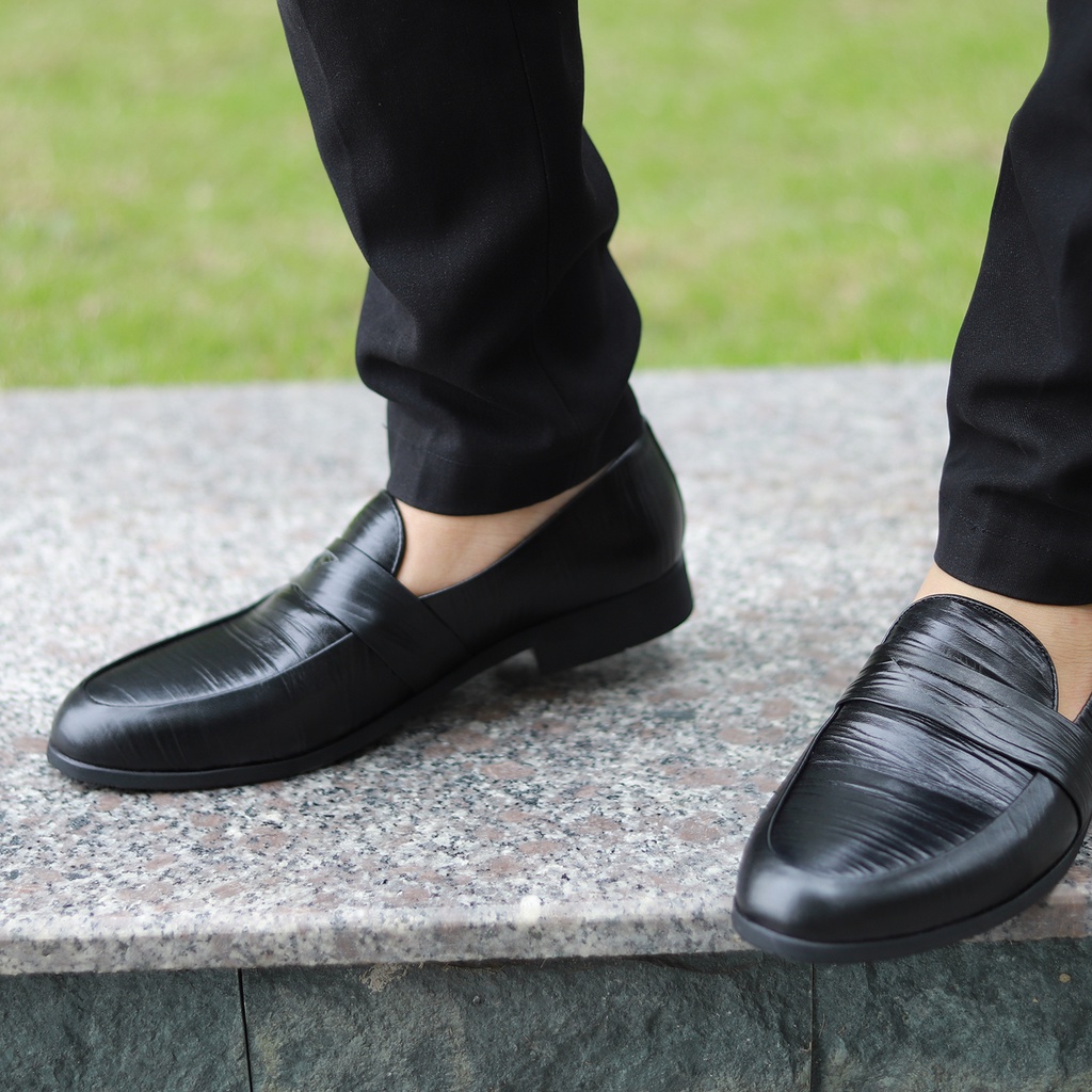 Giày da nam dáng lười da thật cao cấp dáng hàn quốc, giày tây lười nam da bò chất lượng hàng xuất khẩu TUXILO TX46