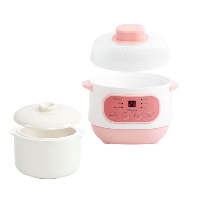 [Bản Tiếng Việt] Nồi Nấu Cháo Chậm Cho Bé TEKKIN TI-1588 Ninh Hầm Nấu Cháo Chưng Yến Hấp Súp