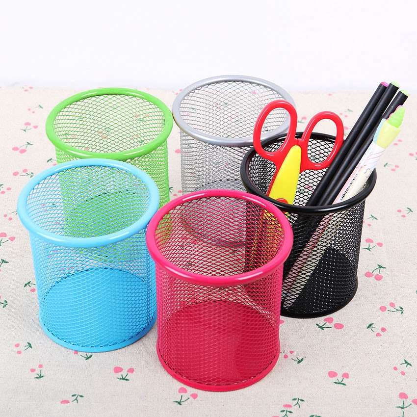 Office Organizer Round Cosmetic Pencil Pen Holders Stationery Container