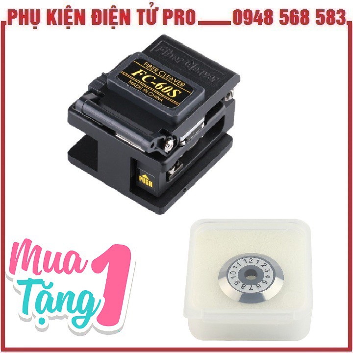 BỘ SẢN PHẨM DAO CẮT QUANG ĐEN FIBER CLEAVER FC 60S KÈM LƯỠI DAO THAY THẾ