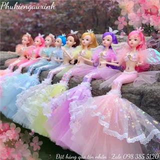 Búp bê tiên cá 50cm có khớp, búp bê trang trí