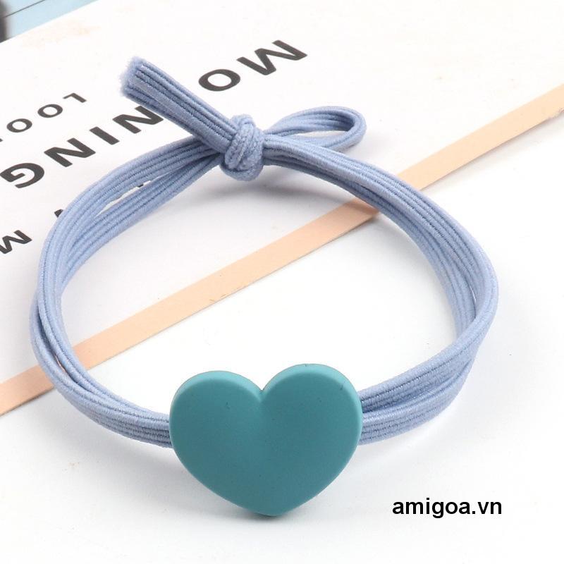 ✨✨Dây Buộc Tóc Cao Su Họa Tiết Trái Tim Nhỏ Dễ Thương Đơn Giản Cho Trẻ Em