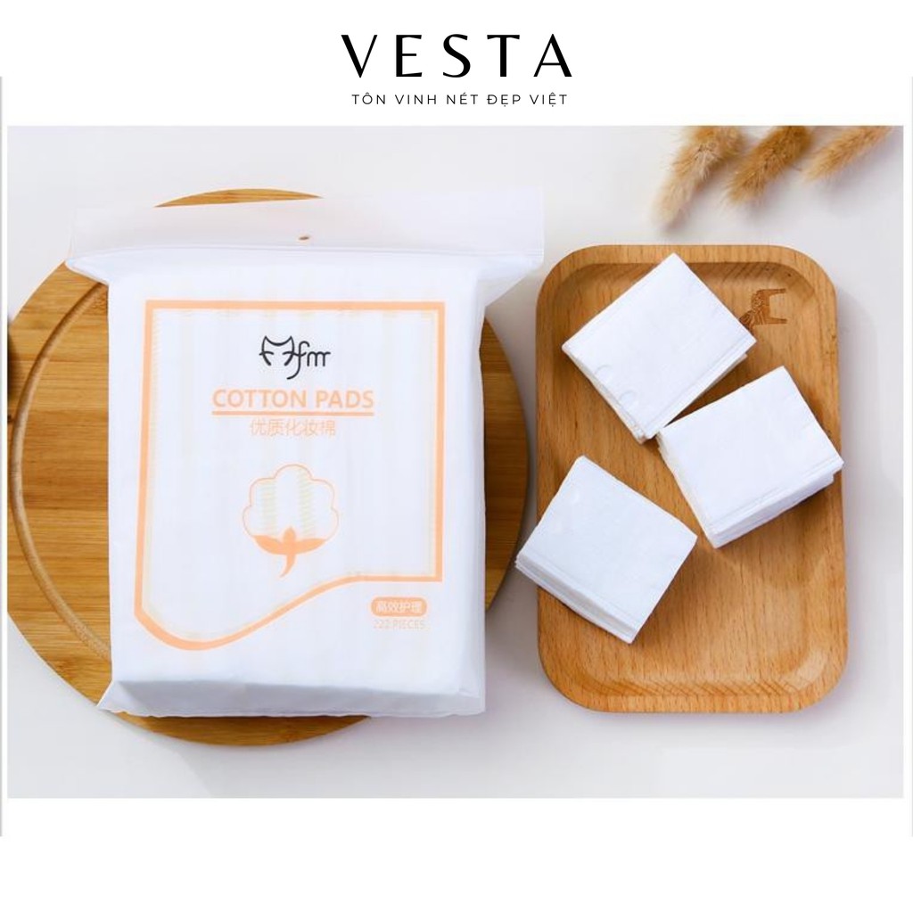 Bông Tẩy Trang 3 Lớp - Bông Tẩy Trang 222 Miếng - Bông Tẩy Trang Cotton Pads Mofa Meiren