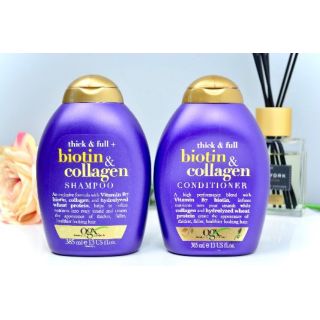 Cặp gội xả ogx biotin 385ml