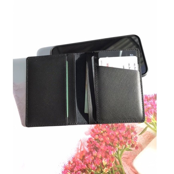 Ví Nam Mini Da Bò Thật Đựng Name Card KB40 - BH 12 Tháng