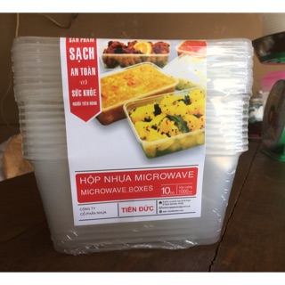 Set 50 hộp nhựa vuông 1000ml