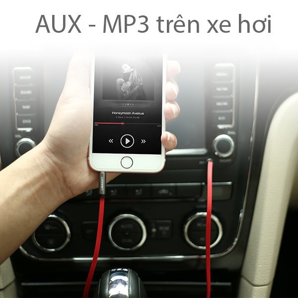 Cáp loa 2 đầu 3.5mm từ Điện thoại, máy tính bảng, Laptop ra loa loại ngắn 0.5 mét mỏng det UGREEN 10791