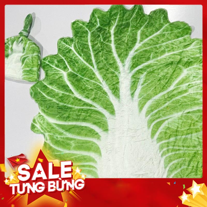 Bộ Chăn quấn hình Rau Cải, Chăn ủ sợi polyester Siêu mềm mịn dành cho bé, Mền đẹp hình Rau Cải cho trẻ M15