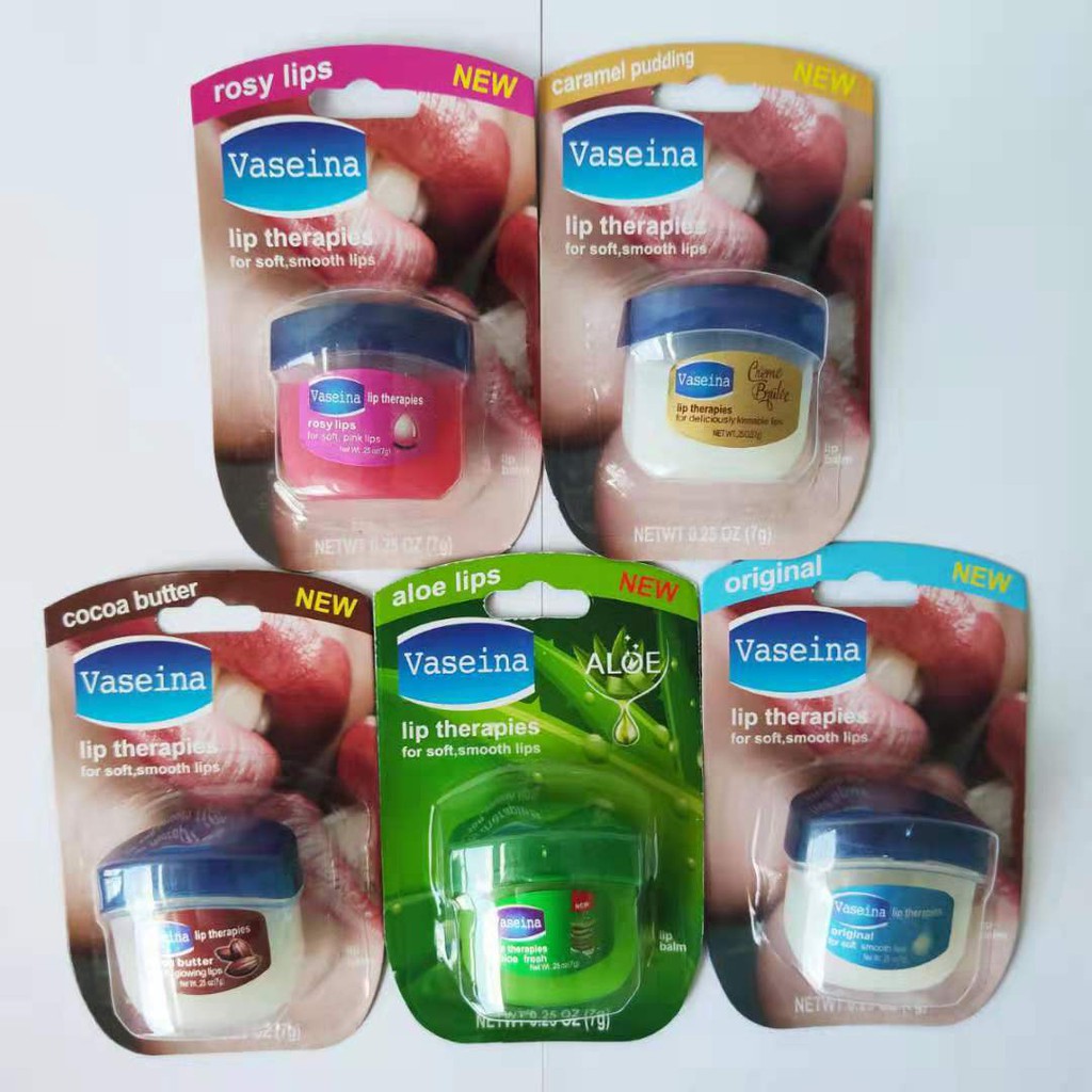 4 Colors Vaseina Lip Therapy with Free Gift Lip Brush Moisturizing Lasting Long Lip Balm Smooth Lip Fine Lines Wrinkles Refresh Nourish Lip Gloss | BigBuy360 - bigbuy360.vn