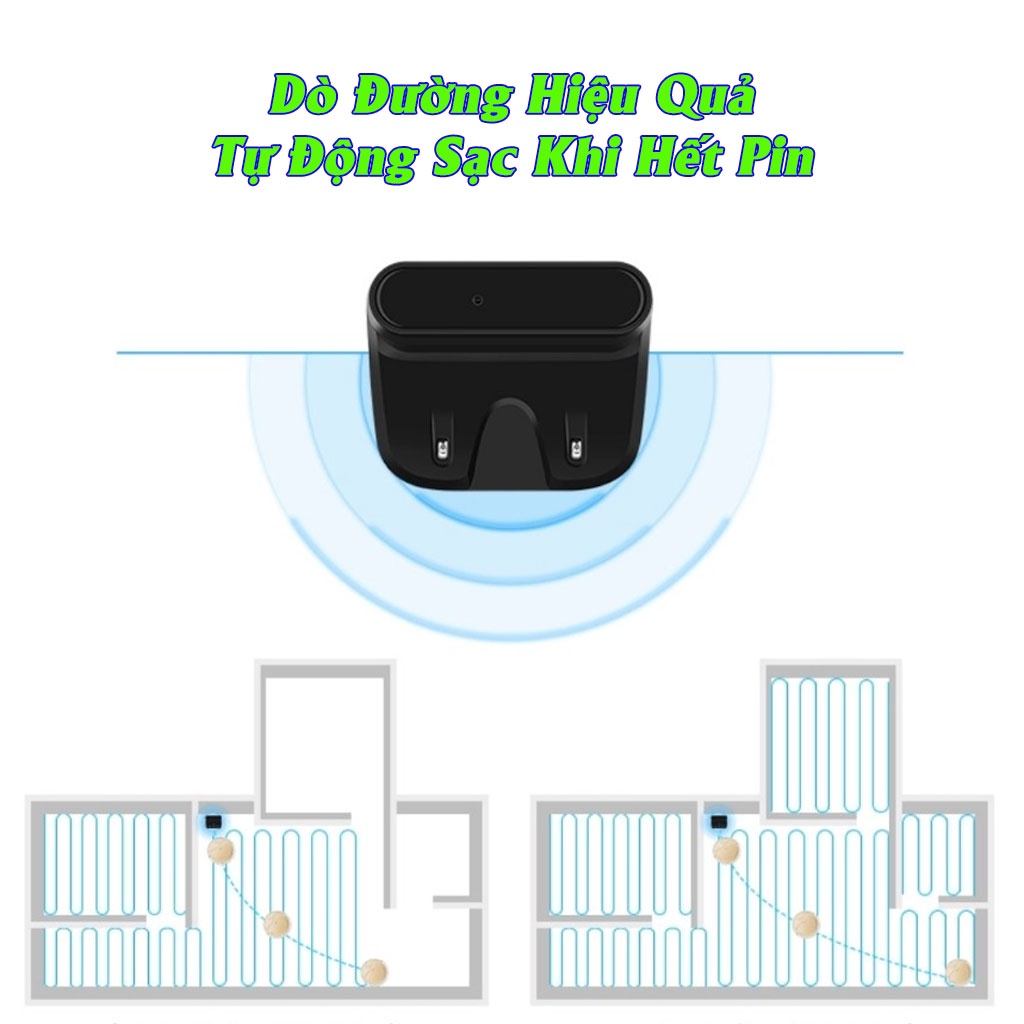 Robot Hút Bụi Lau Nhà Thông Minh E04,Tự Sạc Pin, Điều Khiển Từ Xa, Kết Nối Với App Điện Thoại, Lập Trình Đường Đi