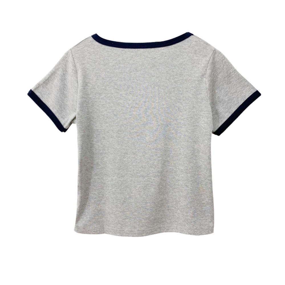 Áo Thun Tay Ngắn Dáng Ôm In Chữ Phong Cách Cổ Điển Thời Trang Mới 49810