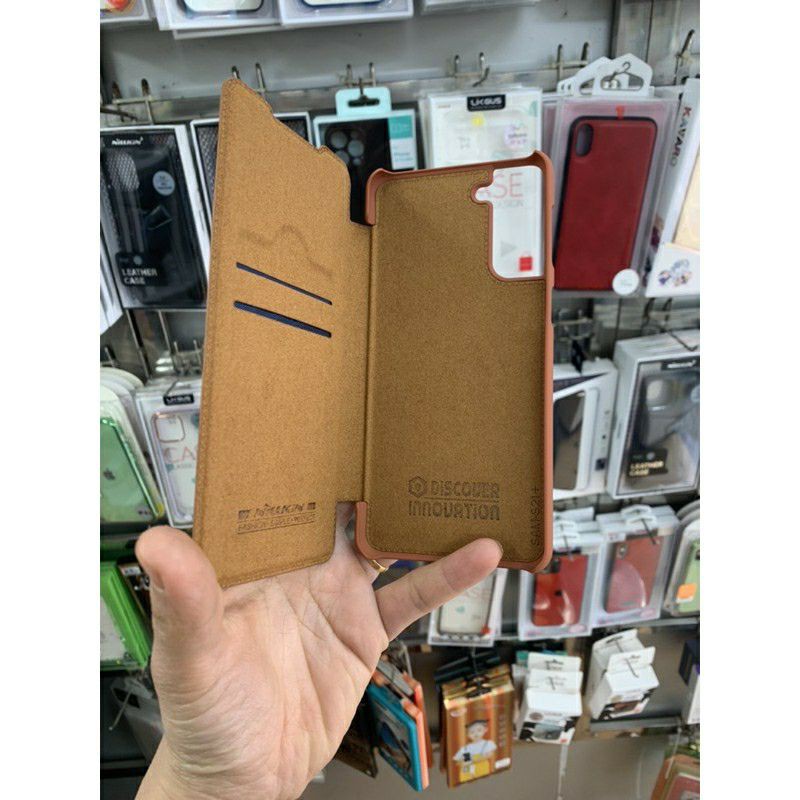 Bao da Samsung Galaxy S21 Plus, S21 Ultra hiệu Nillkin QIN Leather case có ngăn để thẻ