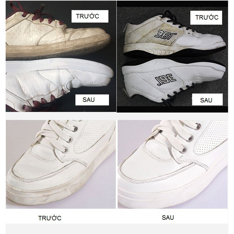 Chai vệ sinh giày Sneaker thể thao Shucare Super Plus White làm sạch nhanh đồ da, vải dành riêng các loại đồ mầu trắng