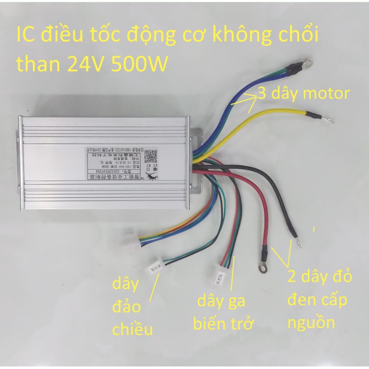 motor không chổi than 12V 24V 500w - bộ combo