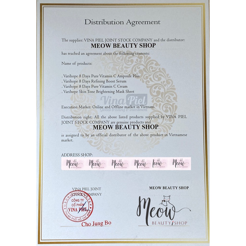 Kem dưỡng ẩm Varihope trắng da mờ thâm nám 8 ngày vitamin C cream 7% Hàn Quốc 50ml - Meow Beauty Shop by Trinh Meow | BigBuy360 - bigbuy360.vn