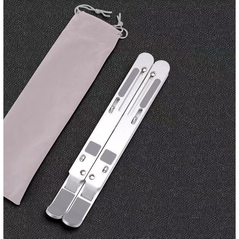 Giá đỡ LAPTOP, MACBOOK, IPAD bằng nhôm có thể điều chỉnh được độ cao, đế tản nhiệt kê laptop nhôm
