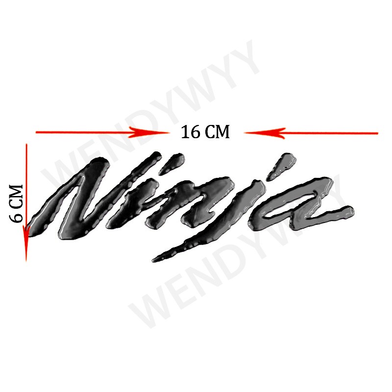 Bộ 2 Miếng Dán 3D Trang Trí Cho Xe Kawasaki Ninja 250/300/350 ZX6R / 10R
