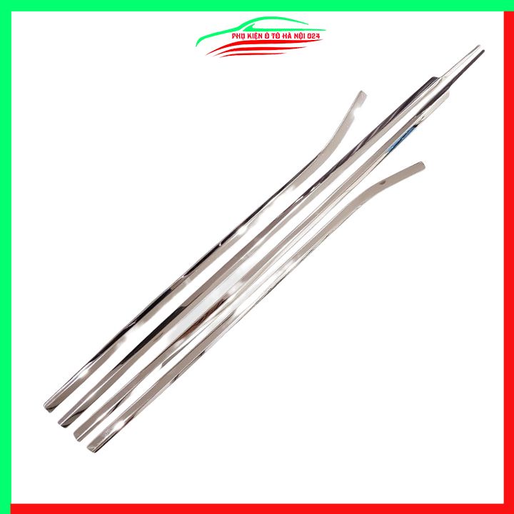 Bộ nẹp viền chân kính inox Toyota Wigo