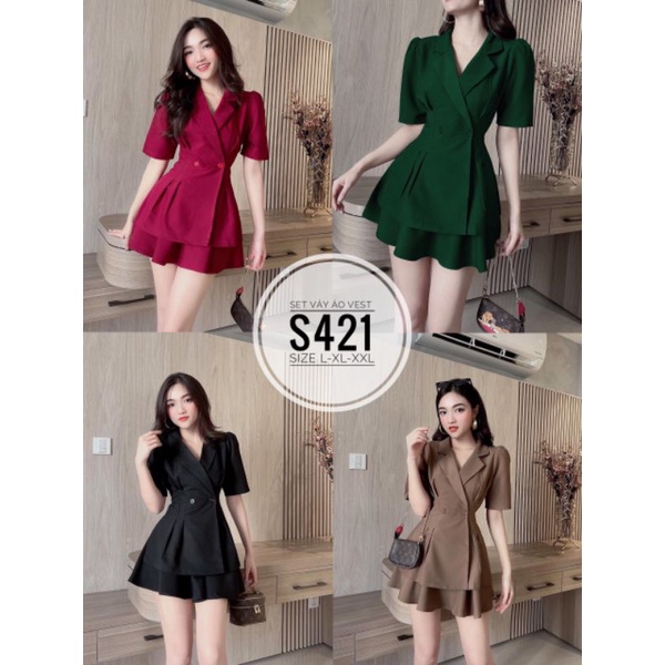 Set big size áo vest và váy siêu đẹp từ 60kg-90kg