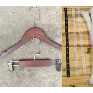 Móc Kẹp Trẻ Em 5 Móc Áo Gỗ , 5 Kẹp Quần Gôc, 5 Dây Lạt