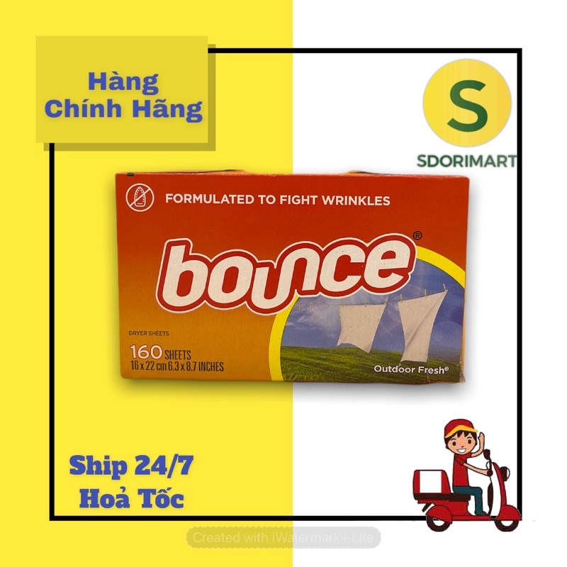 Giấy sấy thơm quần áo Bounce Mỹ