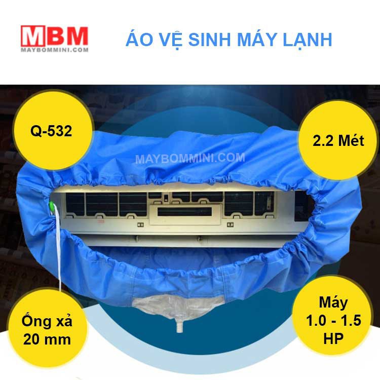 Áo trùm vệ sinh máy lạnh (kiểu mới tiện lợi 1- 1.5 hp)