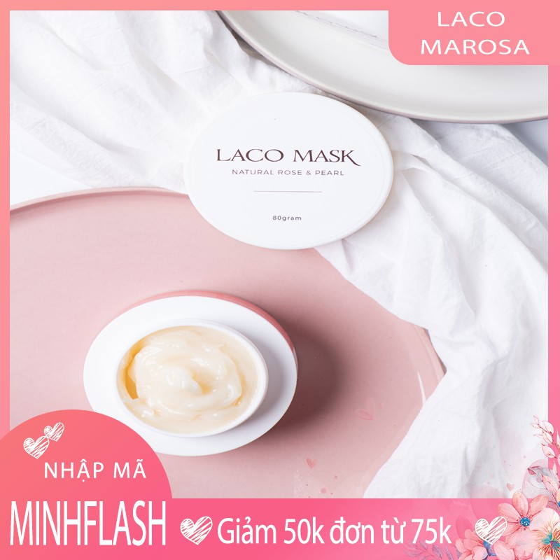 [Mã ⚡MINHFLASH⚡ giảm 50K đơn 75k] Mặt nạ dưỡng da Laco mask – Nature Rose & Pearl nuôi dưỡng làn da trắng hồng mịn màng