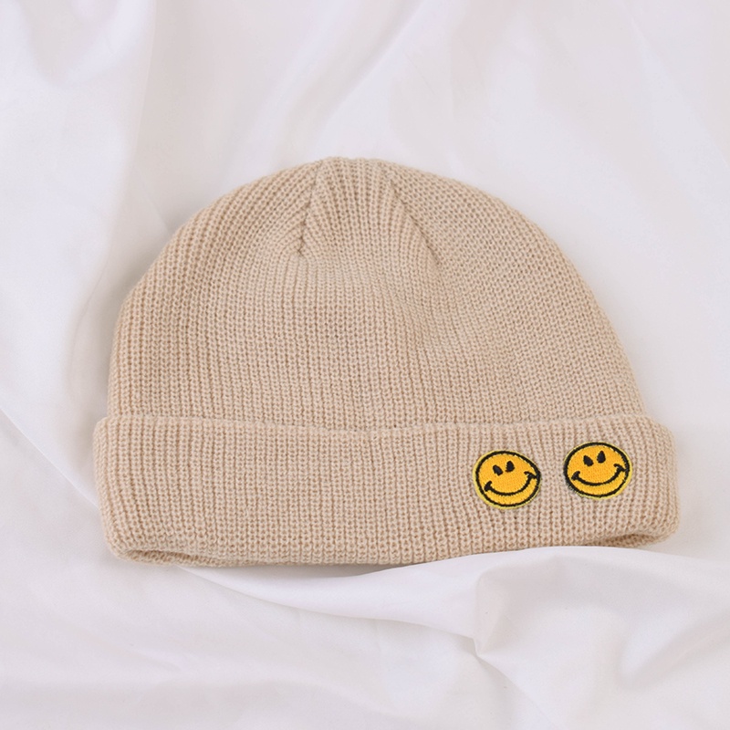 Mũ beanie dệt kim co giãn giữ ấm thời trang mùa đông cho bé