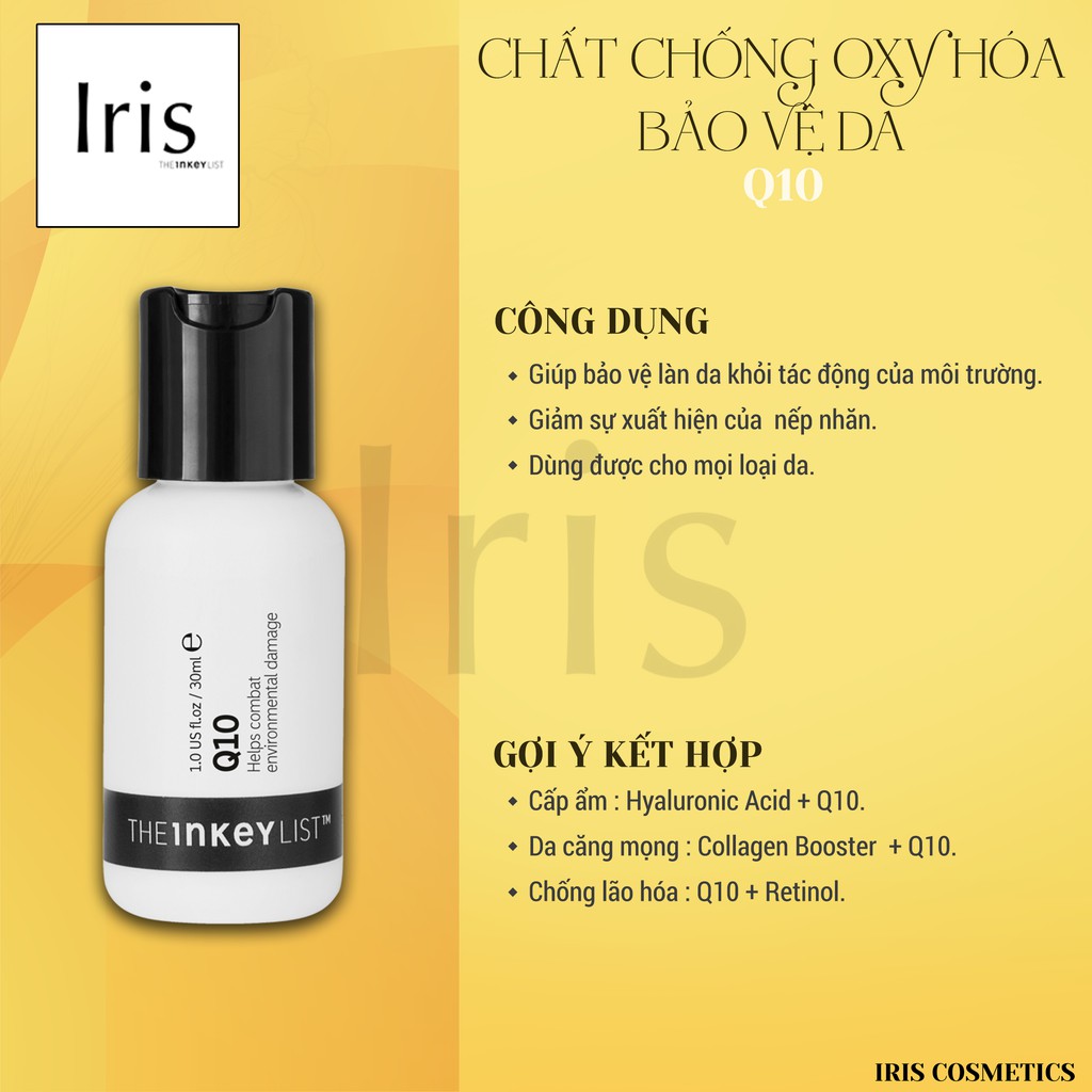 (BILL CANADA) Chất chống Oxy hóa,bảo vệ da Q10 -The INKEY List-