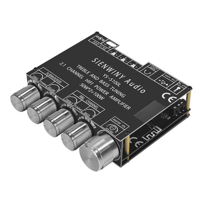 Bảng Mạch Khuếch Đại Âm Thanh Bluetooth 50W x 2 + 100W 5-26V BT AUX USB Đầu Vào 2.1 Kênh