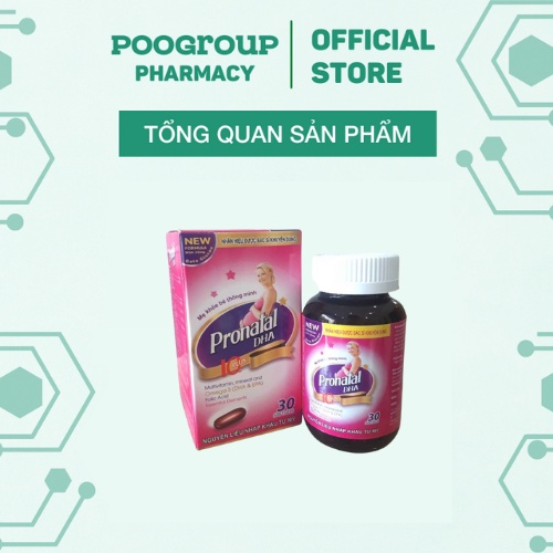 Viên uống Pronatal DHA (Hồng) IQ plus bổ sung sắt và dưỡng chất bồi bổ sức khỏe mẹ bầu, phát triển trí não em bé