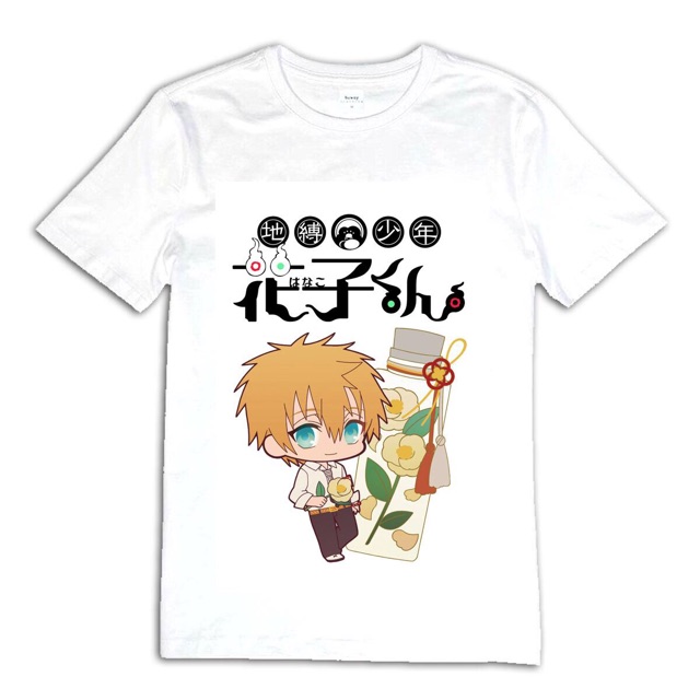 Áo anime jibaku shounen hanako-kun 8 mẫu chibi in trực tiếp vào vải