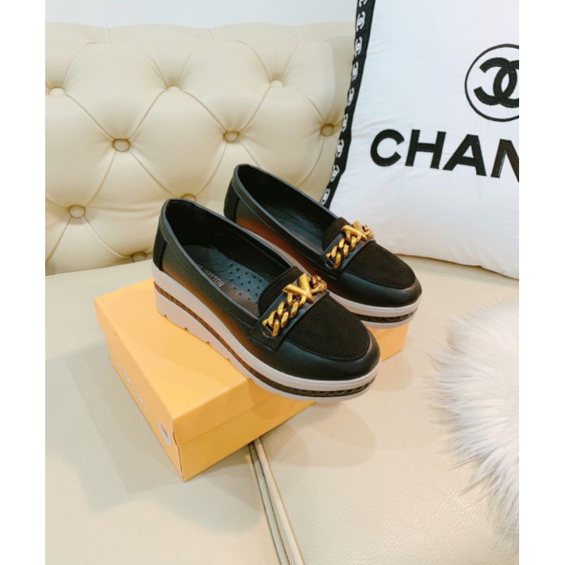 [HÌNH THẬT]Giày Lười  SP Độn Đế 4p Khoá Vàng Da Mềm Êm đẹp Fullbox | BigBuy360 - bigbuy360.vn