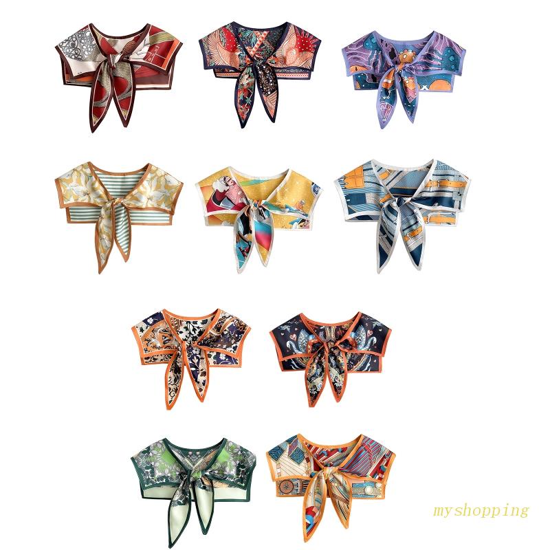 Khăn Choàng Vai Bằng Lụa Satin In Họa Tiết Hình Tam Giác