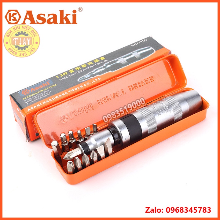 Bộ tô vít đóng 13 mũi cao cấp Asaki AK-7192