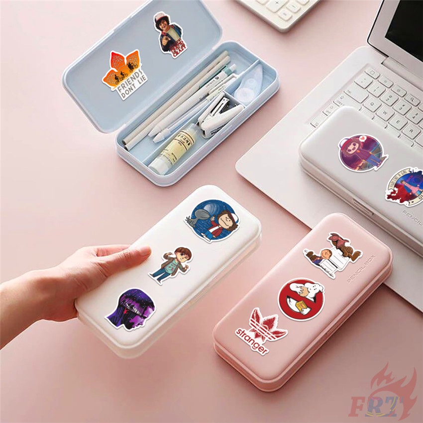 Set 50 miếng dán phong cách Stranger Things - Series 01 Netflix TV Joyce Byers trang trí hàn lý/ laptop/ ván trượt DIY