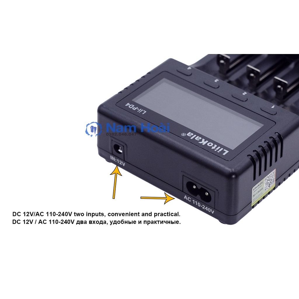 Bộ Sạc LiitoKala Lii-PD4, sạc thông minh và đo dung lượng pin 18650 26650 21700