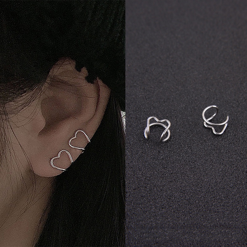 1 Khuyên Tai Dạng Kẹp Giả Môi Đa Năng Bằng Thép Không Gỉ Unisex