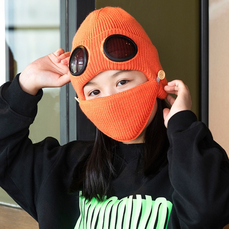Kính Bảo Vệ Mặt Và Mũ Len Dày Dặn Chống Gió Khi Trượt Tuyết