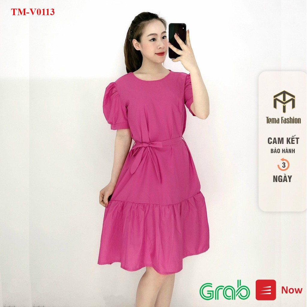 Váy suông nữ TEMA - Váy babydoll chất cotton dáng dài đuôi cá siêu xinh